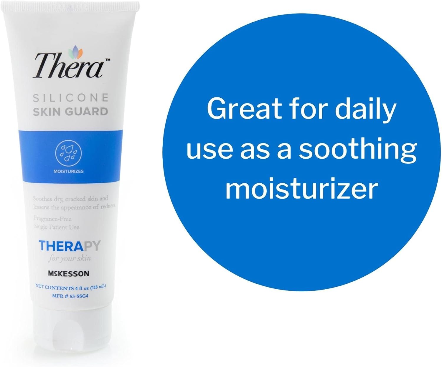 Thera Silicone Skin Guard - Moisturizing Hand And Body Cream With Fragrance-Free, Water-Resistant Barrier For Fragile, Sensitive Skin - 4 Oz Tube, 1 Count : Health & Household
