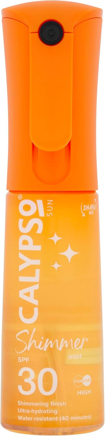 Calypso Shimmer Mist SPF30, Shimmering Finish, Protective Water Resistant Sun Spray, Non-sticky, Transparent Sunscreen, 100ml : Amazon.co.uk: Beauty
