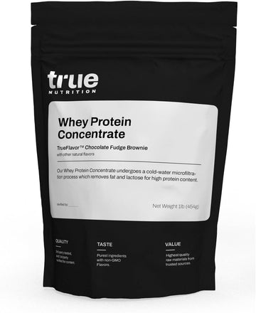 True Nutrition - Whey Protein Concentrate - 100% Whey Protein Powder - Fast Acting Low Carb Protein Powder With Essential Amino Acids - High In Leucine (2 Lb, Unflavored)