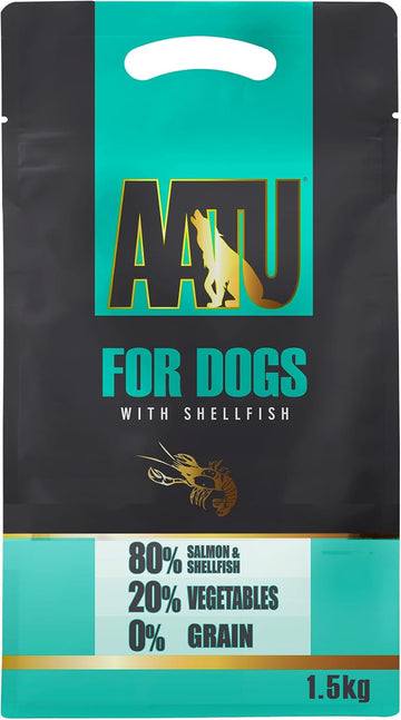 Aatu 80/20 Complete Dry Dog Food, With Shellfish 1.5Kg - Dry Food Alternaitve To Raw Feeding, High Protein. No Nasties, No Fillers29123.0