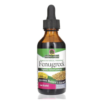 Nature'S Answer Fenugreek Seed With Organic Low Alcohol 2 Fluid Ounce | Female Reproductive Support | Aid For Mothers | Lactation Support | Natural Menopause Aid