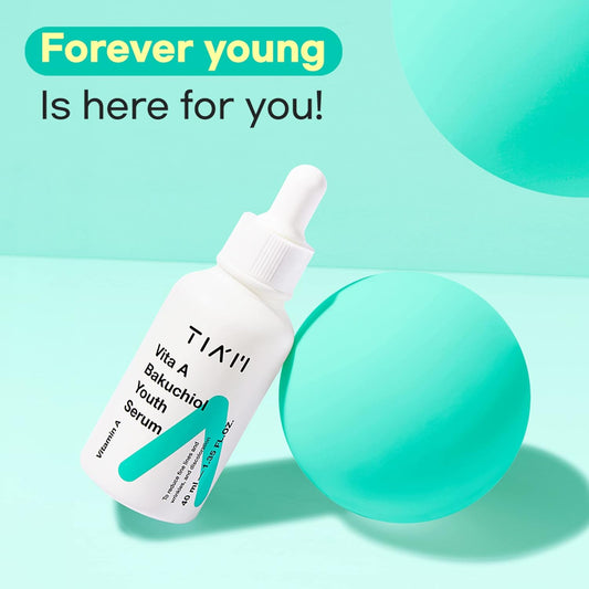 Tiam Youth & Firm Duo: Vita A Bakuchiol Youth Serum & Firming Eye Cream, Firming, Nourishing, Korean Skincare Set