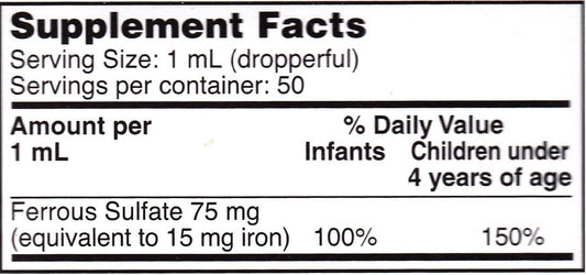 Ferrous Sulf Drops 15Mg/Ml*Sil 50 Ml