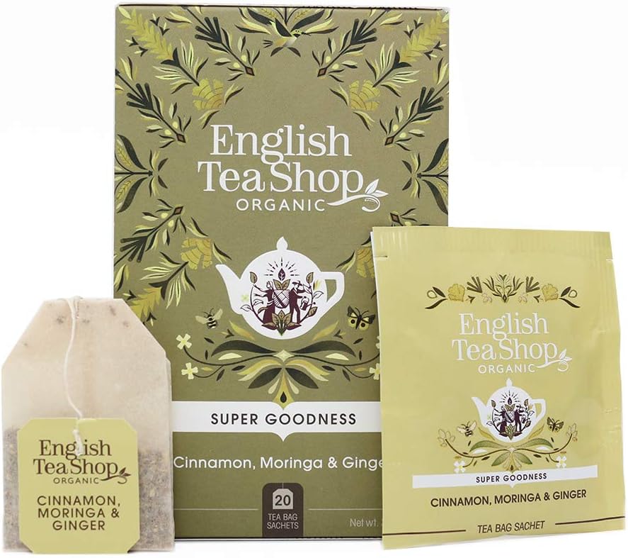 English Tea Shop Organic Cinnamon/Moringa and Ginger - 20 Tea Bag Sachets, 35 g : Amazon.co.uk: Grocery