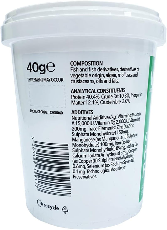 Vitalis Cichlid Herbivore Flakes Tropical Fish Food 40G