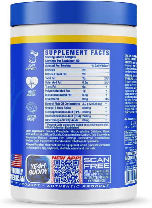 Ronnie Coleman Signature Series Fish Oil Supplement, Supplements, with