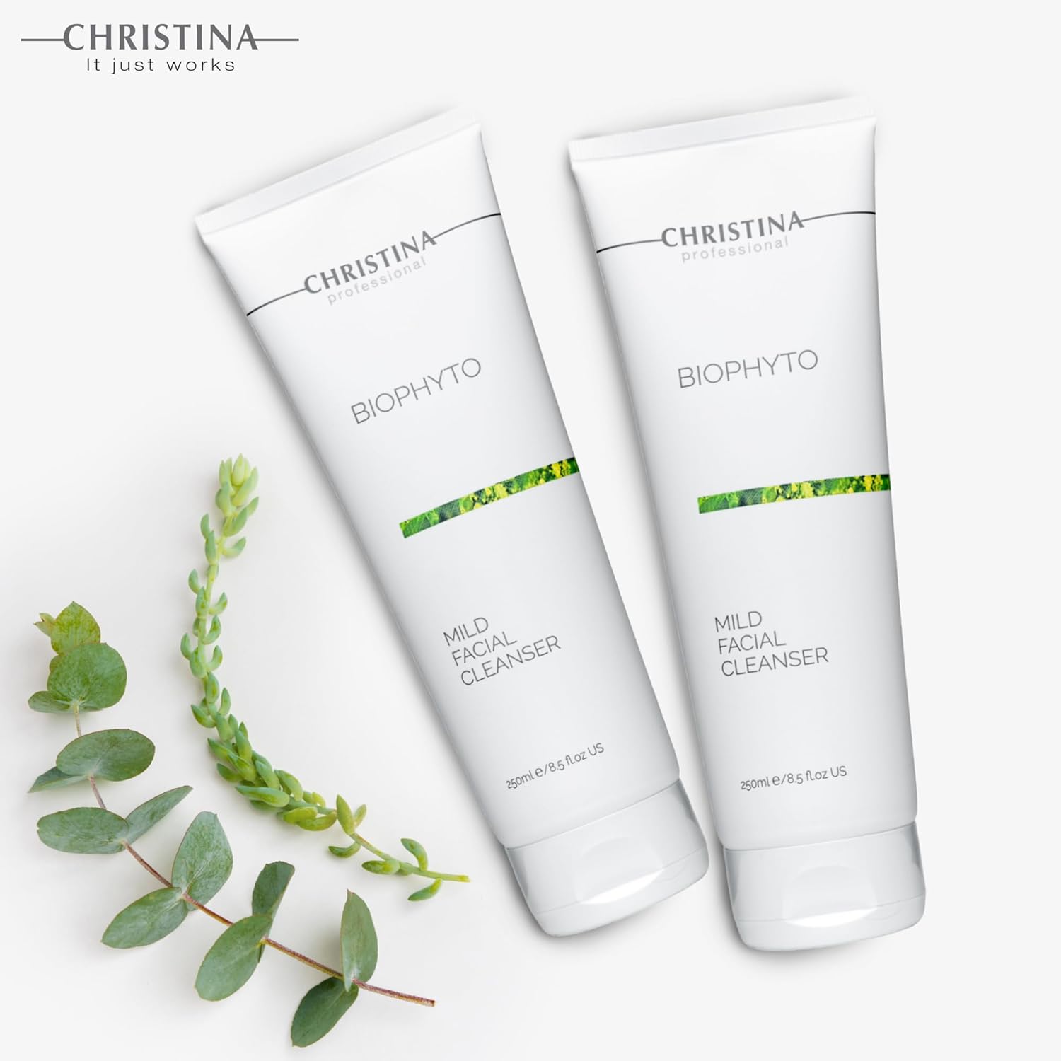 -Christina- Biophyto Mild Facial Cleanser With Green Tea And Cucumber Extracts - 250 Ml - Soapless Gentle Face Wash And Daily Facial Cleanser For All Skin Types : Beauty & Personal Care