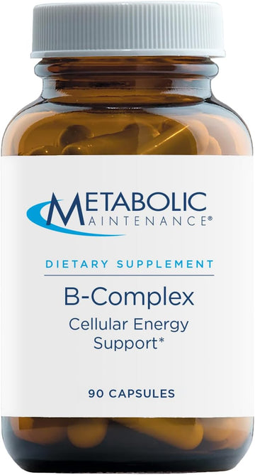 Metabolic Maintenance B Complex - Cellular Energy Support Supplement With L Methylfolate & Niacin - High Potency Vitamin B Complex Containing B-12, B-2, & B-6 (90 Capsules)