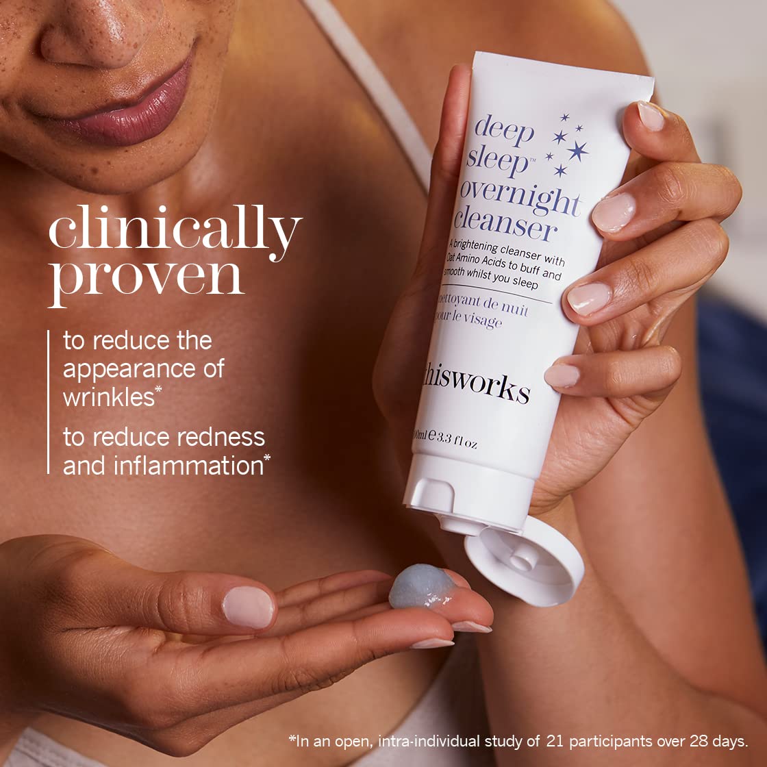 Thisworks Deep Sleep Overnight Cleanser, With Oat Amino Acids & Hyaluronic Acid To Gently Exfoliate & Rehydrate, 100Ml : Beauty & Personal Care