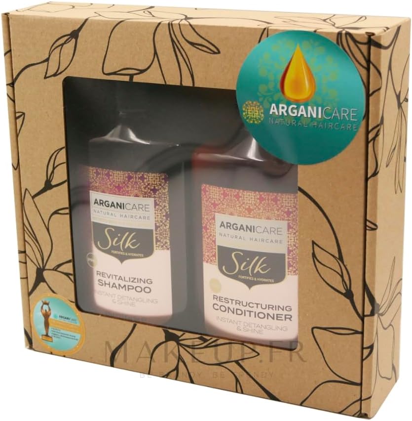 Arganicare Set Of Duo Revitalising Shampoo And Conditioner With Silk Protein