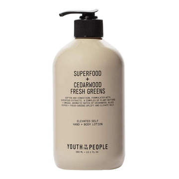 Youth To The People Superfood Hand + Body Lotion (13.1 Fl Oz), Omega-Rich Plant Butters + Antioxidants Moisturizer, Soothes Dry + Dull Skin, Non-Greasy, Aromatic Fragrance, Vegan