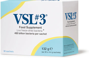 Vsl#3 High-Concentration Probiotic Supplement (30 Sachets) For Gut Health - 450 Billion Live Bacteria Across 8 Diverse Strains - Proven To Reach The Gut Alive & Trusted By Nhs Healthcare Professionals