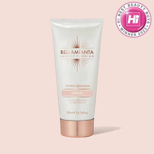 Bellamianta Gradual Tanning Moisturiser Lotion - Buildable Sunkissed Glow For Face And Body - Natural, Even Tan - Hydrating Formula With Mango, Papaya And Goji Berry Extracts - All Skin Types - 200Ml
