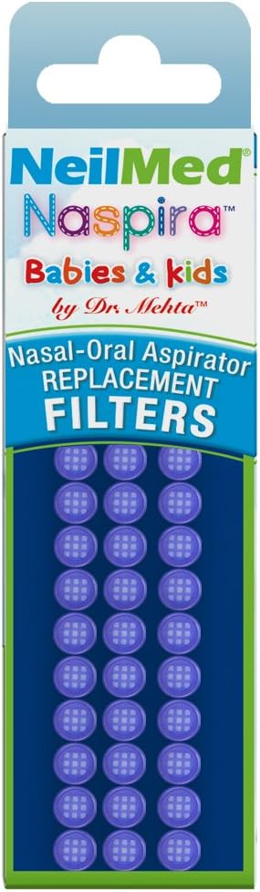 NeilMed Naspira Filter Replacements, Blue, 30 Count