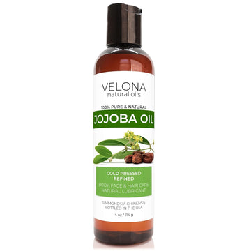 velona Jojoba Oil 4 oz | 100% Pure and Natural Carrier Oil | Clear, Refined, Cold Pressed | Moisturizing Face, Hair, Body and Skin Care | Use Today - Enjoy Results