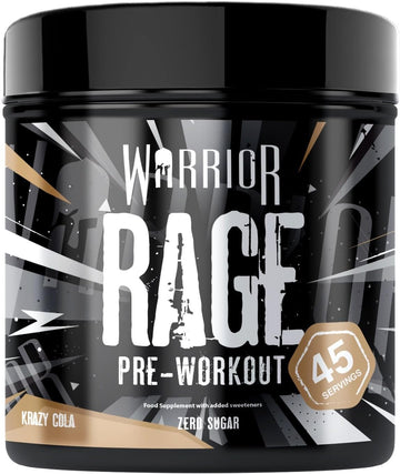 Warrior Rage - Pre-Workout Powder - 392G - Energy Drink Supplement With Vitamin C, Beta Alanine And Creatine Gluconate - 45 Servings (Krazy Cola)
