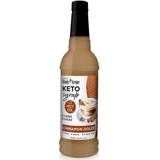 Jordan'S Skinny Syrups, Keto Cinnamon Dolce Coffee Syrup Sugar Free W/Mct Oil, 25.4 Ounces (Pack Of 1), Drink Flavoring & Mixes