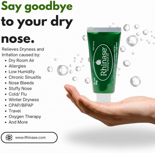 Rhinase Soothing Nasal Gel Xl 60 G For Nasal Dryness From Allergy, Low Humidity, Nose Bleeds, Stuffy Nose…