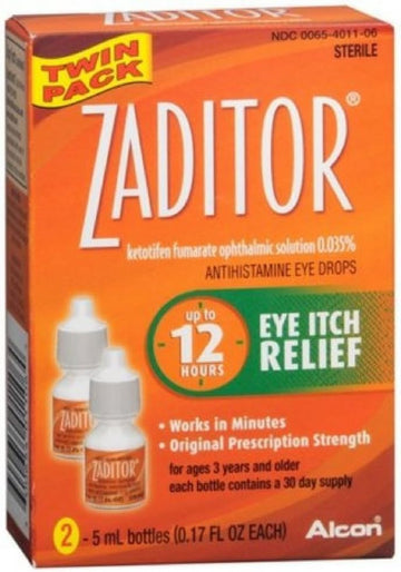 Zaditor Antihistamine Eye Drops Twin Pack 0.34 Fl Oz