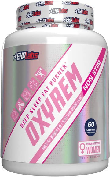 Ehplabs Oxyrem For Women - Thermogenic Night Time Shredder & Natural Sleep Aid Supplement With Melatonin 5G | L Theanine Supplement For Stress Relief - Natural Sleep Aids For Adults (60 Capsules)