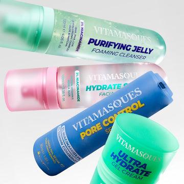 Vitamasques Pore Control Skincare Set, Say Goodbye To Oily, Unbalanced Skin And Hello To A Clear, Hydrated, And Radiant Complexion