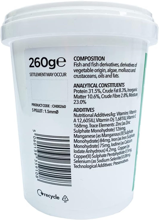 Vitalis Cichlid Herbivore Pellets Tropical Fish Food 260G