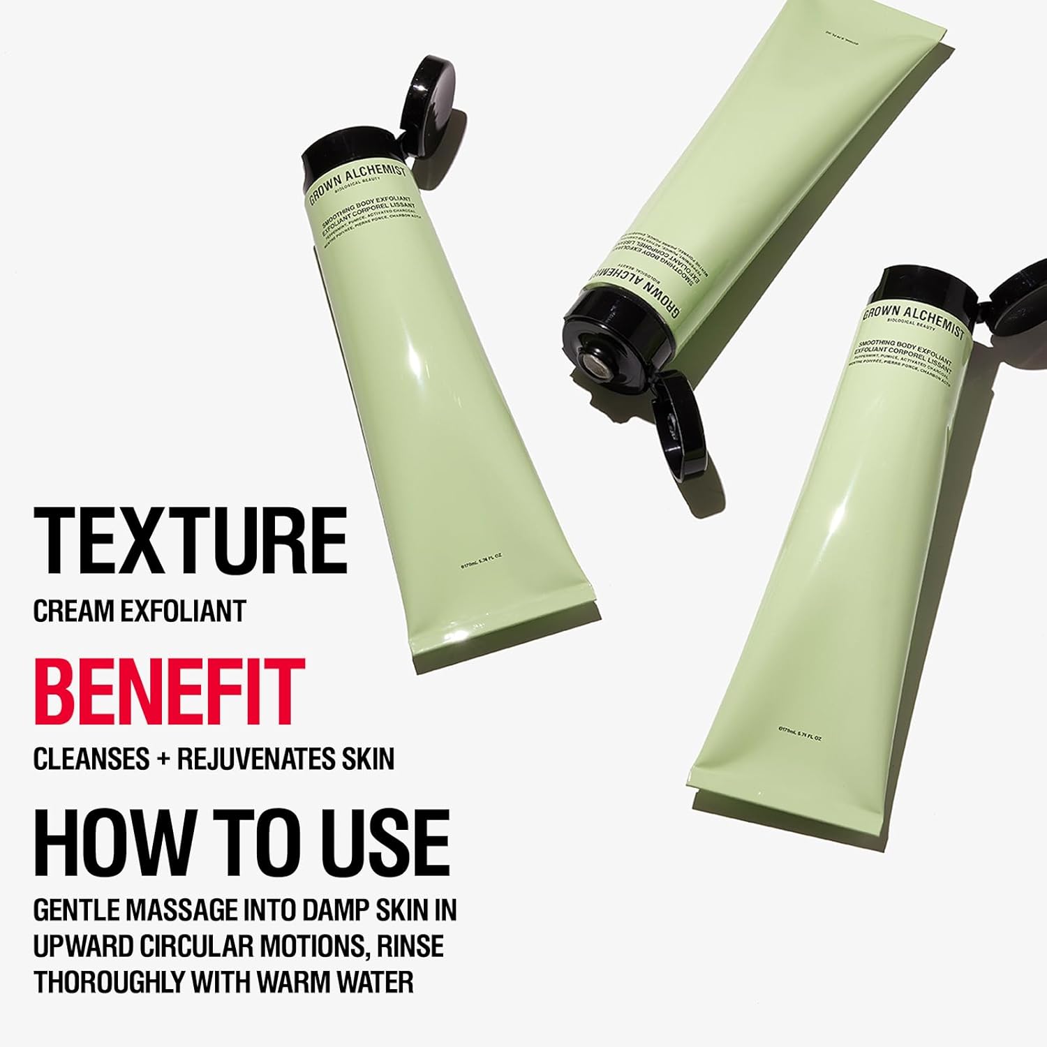 Grown Alchemist Body Exfoliator, Smoothing Body Scrub - Charcoal, Peppermint & Pumice - Organic Exfoliating Scrub Targeting Cellulite, Hyaluronic Acid Rejuvenating Dull & Aging Skin, Natural - 170 ml : Amazon.co.uk: Beauty