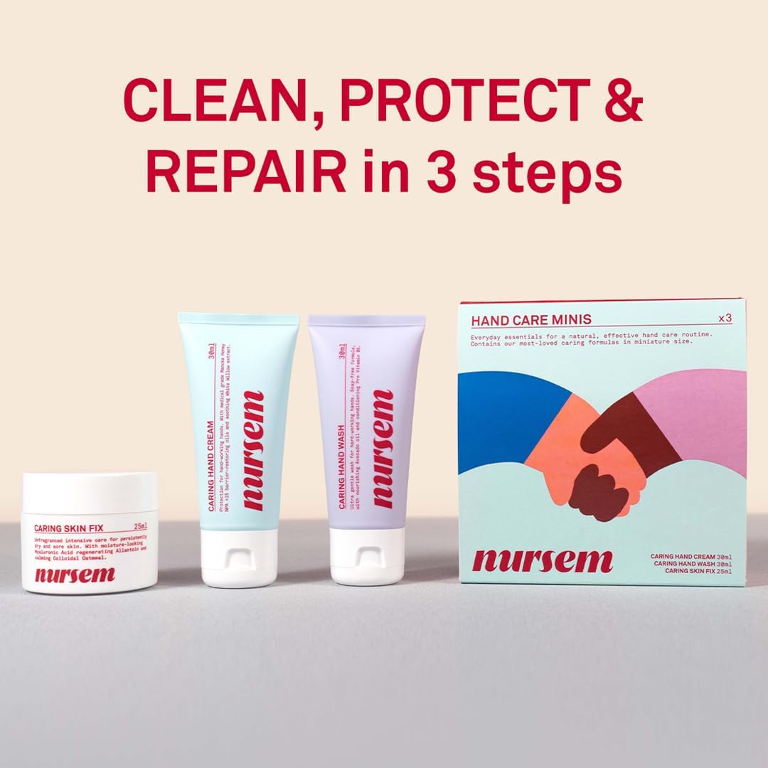 Nursem HAND CARE MINIS | Hand cream gift set for sensitive skin, nurses gift set, 3 Piece Set : Amazon.co.uk: Beauty