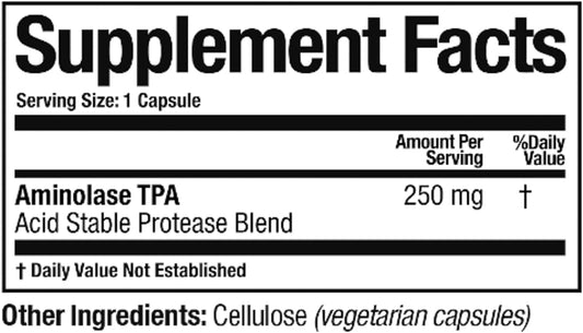 Arthur Andrew Medical - Aminolase Tpa, Total Protein Assimilation, Optimal Protein Absorption And Decreased Gas And Bloating, Vegan, Non-Gmo, 30 Capsules