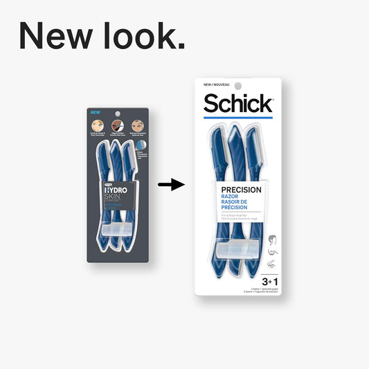 Schick Precision Razor — Precision Razor for Men, Edging Razors, Disposable Razors Men, 3 Count (Pack of 1)