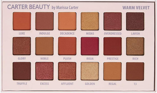 Carter Beauty 18-Shade Eyeshadow Palette, Warm Velvet