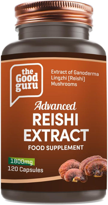 100% Organic Chaga Mushroom Extract -1800Mg - 120 Vegan Capsules | Improve Immunity- Energy, Mental Focus And Stress Relief | By Good Guru, Chaga Mushroom Extract
