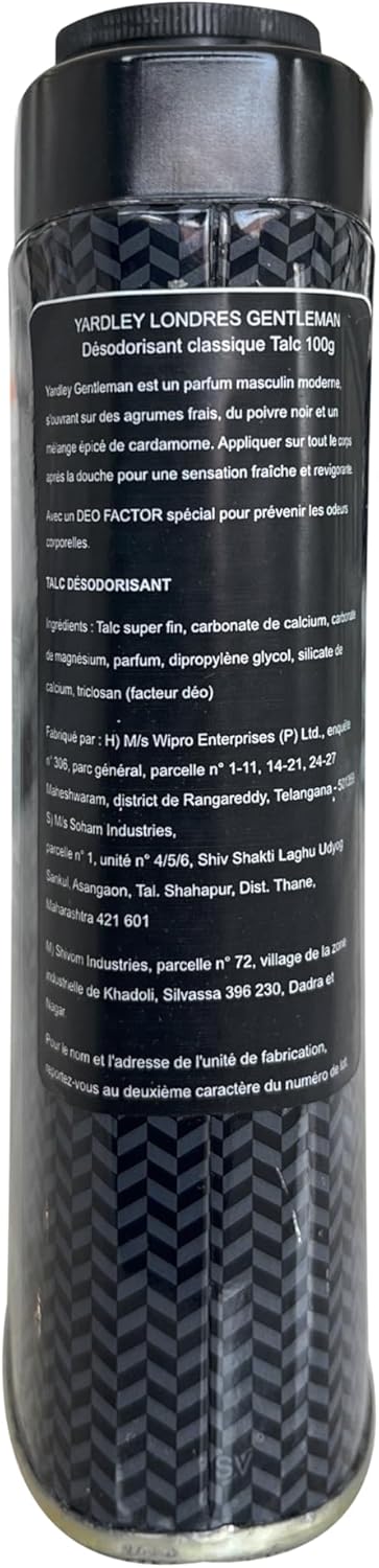 Yardley London Gentleman Deodorizing Talc Talcum Powder For Men 100Gm