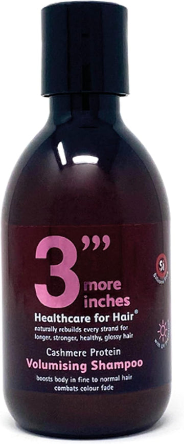 3'''More Inches Cashmere Protein Volumising Shampoo 250Ml - Fine, Thin Hair Treatment - For Thicker, Fuller & Root Lifting Results - Coconut Oil, Silicone Free - Hair Care By Michael Van Clarke