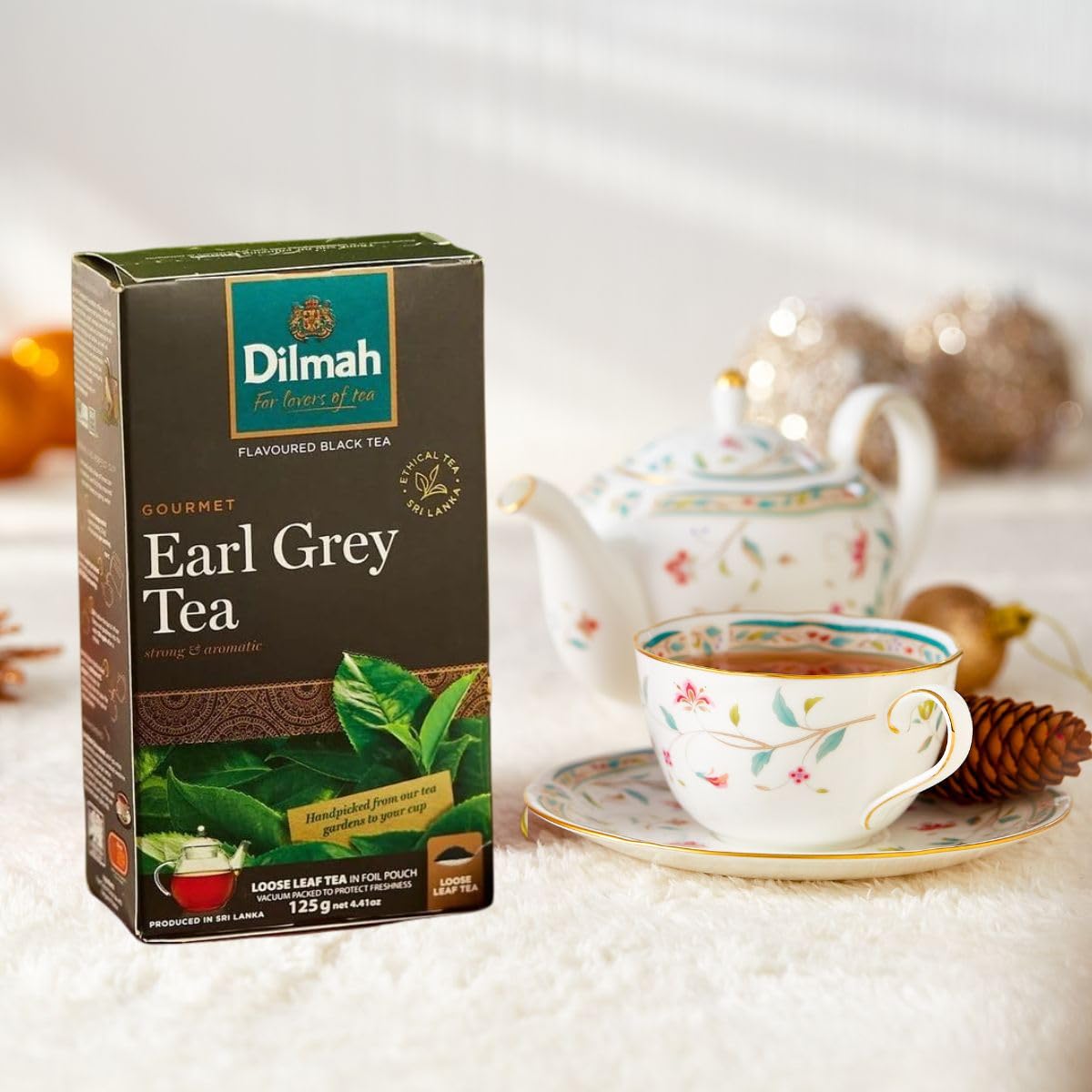 Dilmah Earl Grey Tea - 100 String And Tag Tea Bags - Pack Of 3 (Total Count 300)