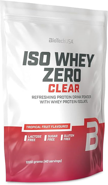 Biotechusa Juicy Isolate | Gluten-Free, Lactose-Free, Sugar-Free | Refreshing Protein Soft Drink | With Fiber And Vitamin C, 500 G, Orange