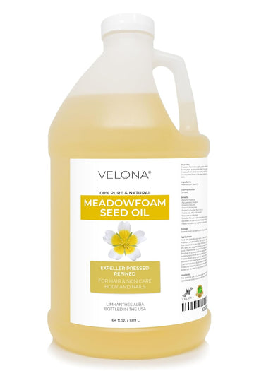 velona Meadowfoam Seed Oill 64 oz | 100% Pure and Natural Carrier Oil | Refined, Cold pressed | Cooking, Skin, Hair, Body & Face Moisturizing | Use Today - Enjoy Results