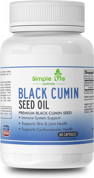 Simple Life Nutrition Organic Black Cumin Seed Capsules - Support Card