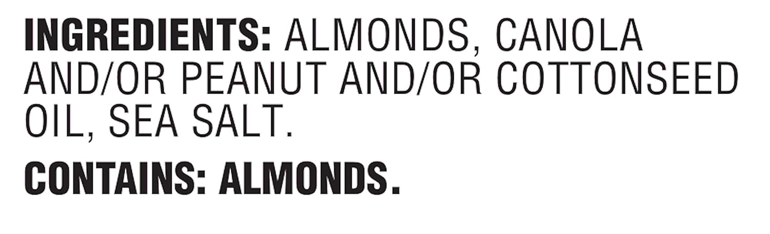 Amazon Brand - Happy Belly California Almond, Roasted & Salted, 16 oz (Pack of 2)