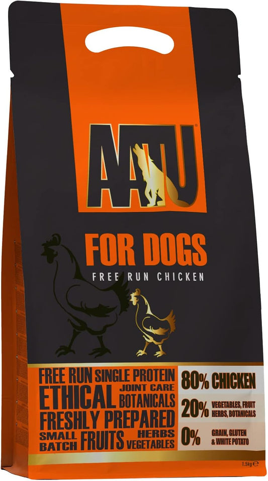 Aatu 80/20 Complete Dry Dog Food, Chicken 1.5Kg - Dry Food Alternaitve To Raw Feeding, High Protein. No Nasties, No Fillers27258.0