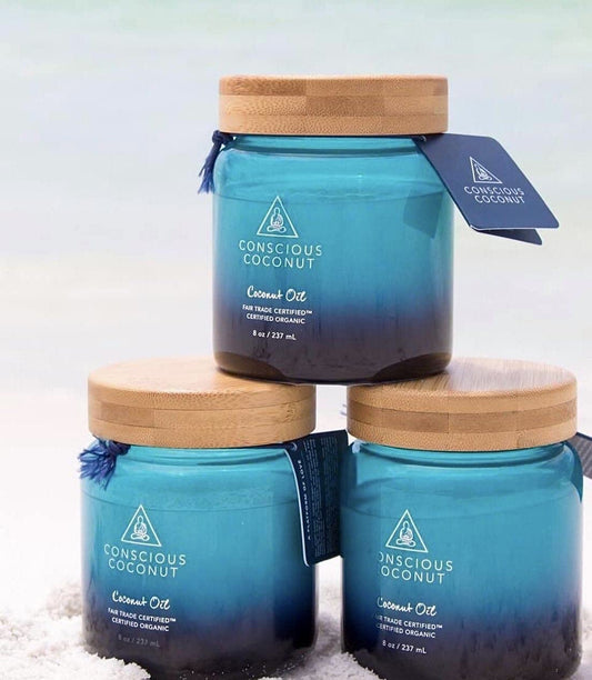 Not Your Ordinary Coconut Oil Jar By Conscious Coconut. Small Batch, Organic, Fair Trade, Virgin, Hand Pressed