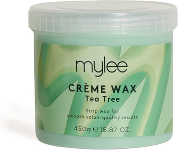 Mylee Tea Tree Soft Creme Wax For Sensitive Skin 450G, Wax Heater Friendly, Ideal For All Body Area Stubborn Coarse Hair Removal