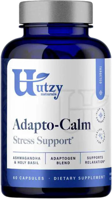 Adapto-Calm | Stress Support Formula | With Ashwagandha, Tulsi Holy Basil, And Passionflower | 60 Capsules