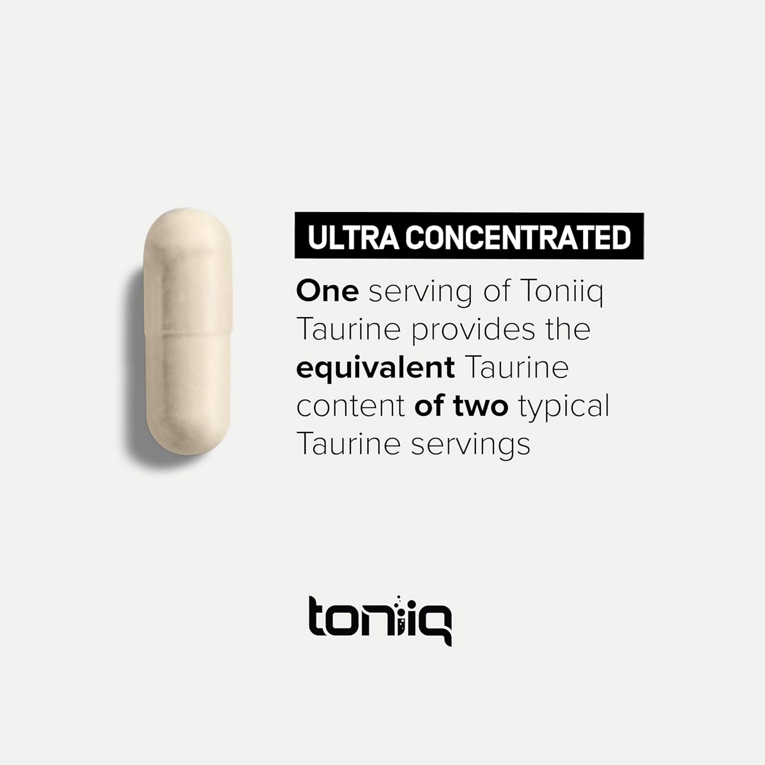 Toniiq 2000mg Taurine Supplement - High Purity Taurine Powder Capsules, 98%+ Pure, Third-Party Lab Tested - Potent, Non-GMO, Gluten-Free, Effective Formula 45 Optimal Servings Per Bottle : Health & Household