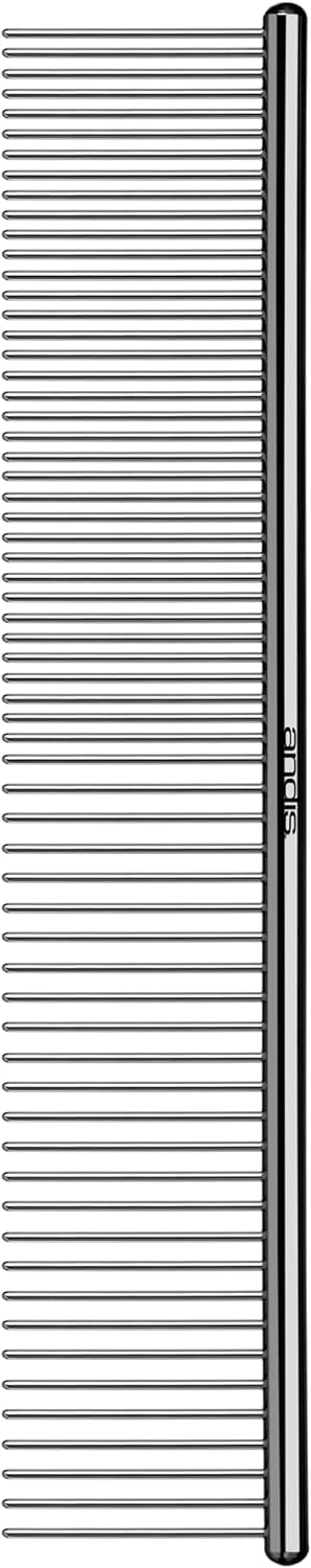 Andis 65730 Stainless-Steel Comb For Knots, Mats & Loose Hair Removal - Effective Dematting Tool, Comfortable, Lightweight, Portable & Safe For Dogs, Cats & Pets โ Silver, 7-1/2-Inch