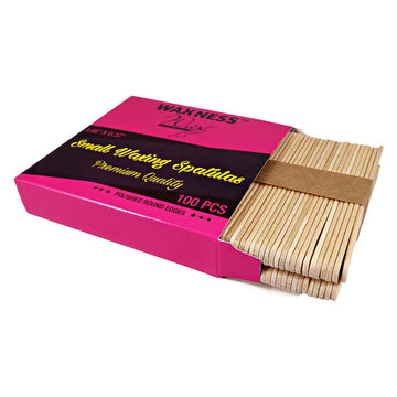 Waxness Wax Necessities Small Wax Wooden Applicators Spatulas Extra Polished Birchwood 100 Pack