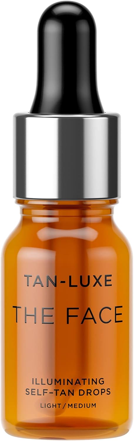 Tan-Luxe The Face Self-Tan Drops, Add Tanning Drops To Skin Care For Custom Face Tan, Cruelty Free & Vegan
