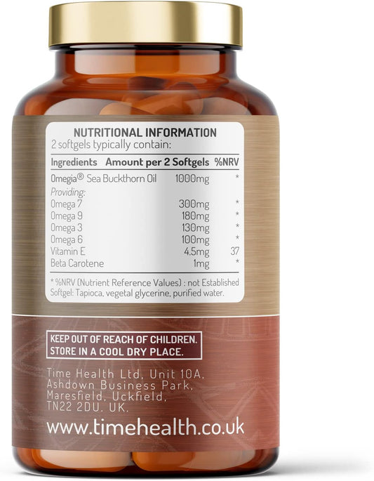 Wildcrafted Sea Buckthorn – Omega 3, 6, 7 & 9 – Optimal Eye & Skin Health – Carrageenan Free – Formulated With Premium Omegia® – Vegan, Kosher, Non-Gmo