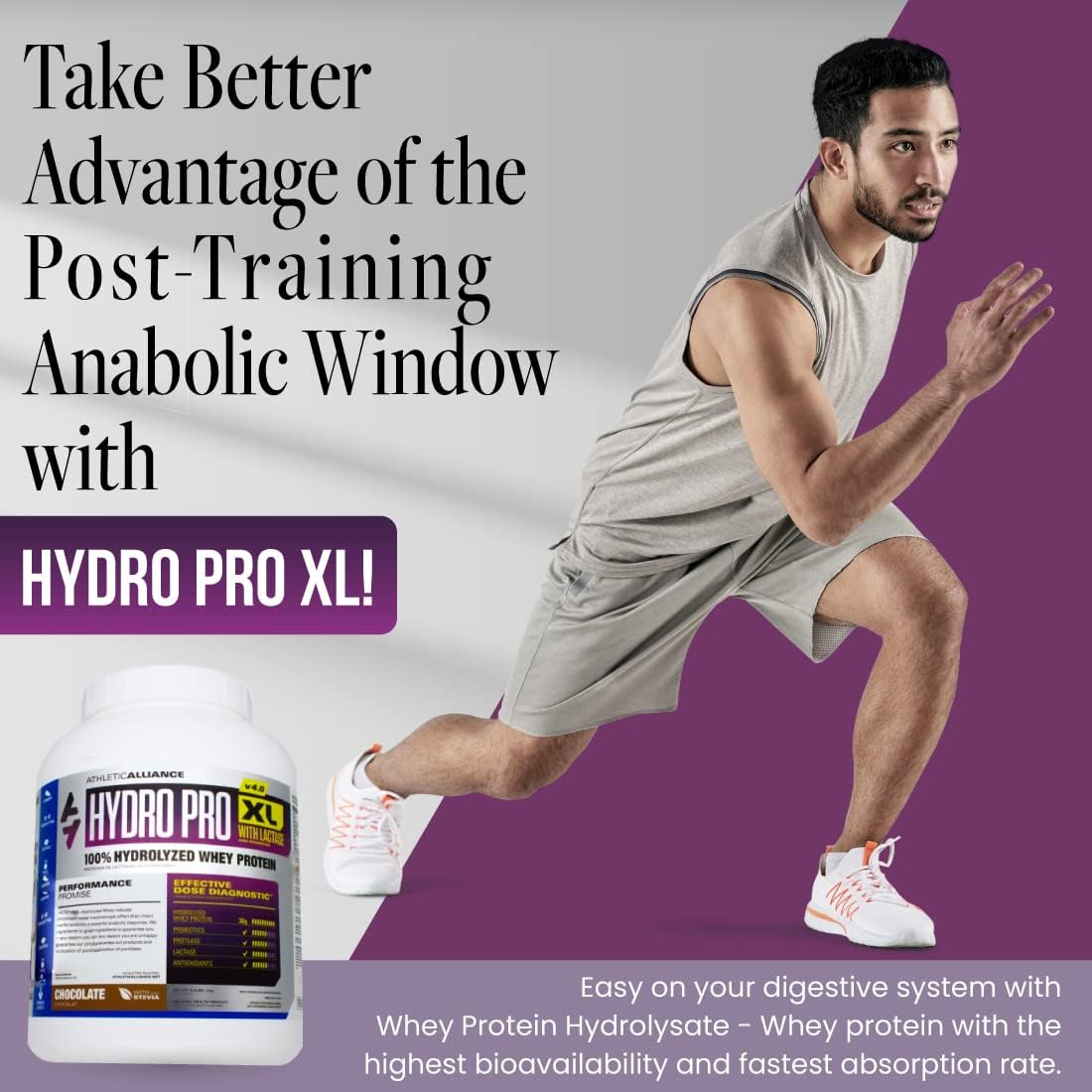 Athletic Alliance Hydro PRO XL 100% Hydrolyzed, Low Carb Whey Isolate