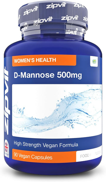 Zipvit D-Mannose 1500Mg Per Serving, High Strength D-Mannose Supplement For Men And Women, D Mannose Capsules For Daily Wellness, 90 Vegan Capsules, 500Mg Per Capsule